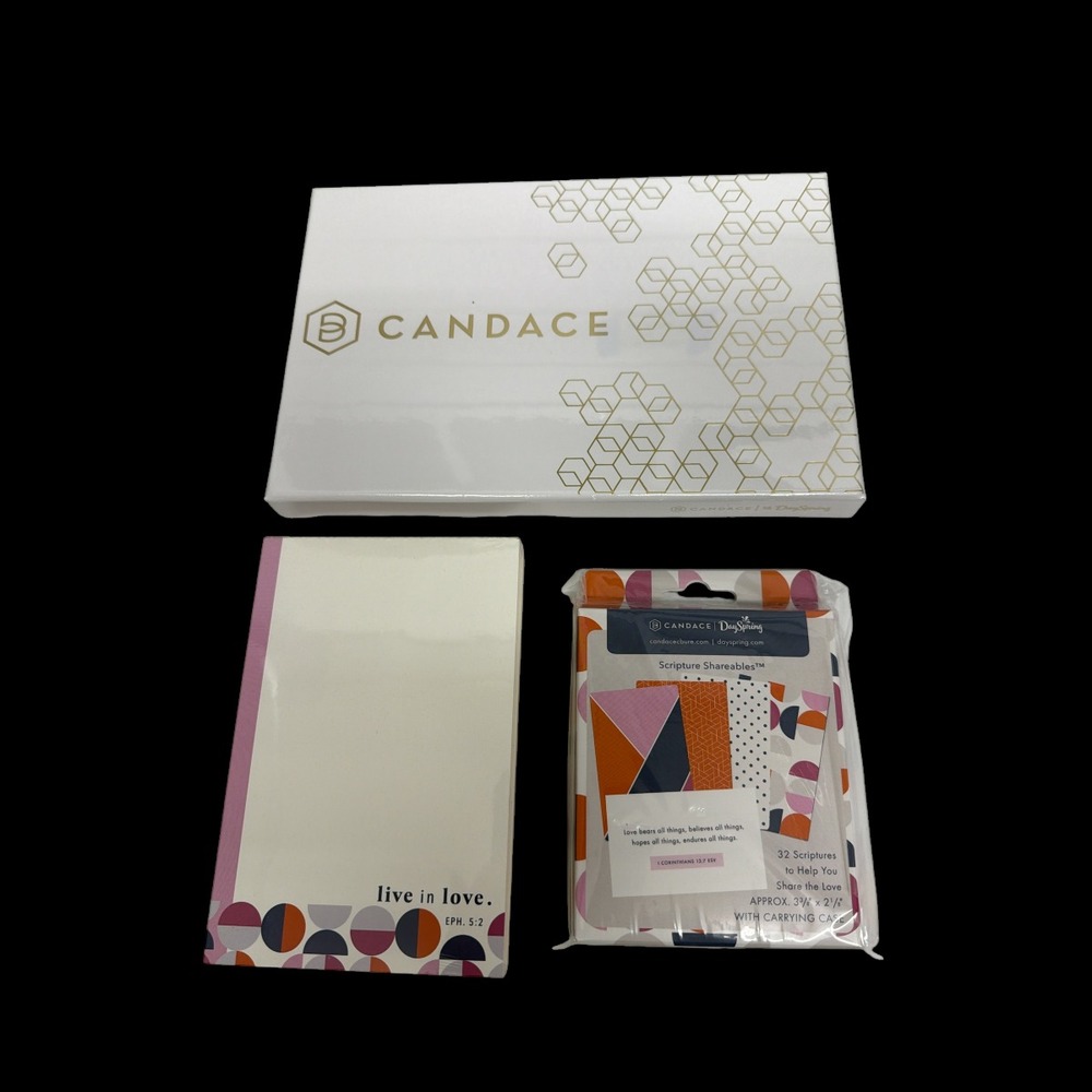 Dayspring Candace Cameron Bure Stationery Set Scriptures Notepads Cards New